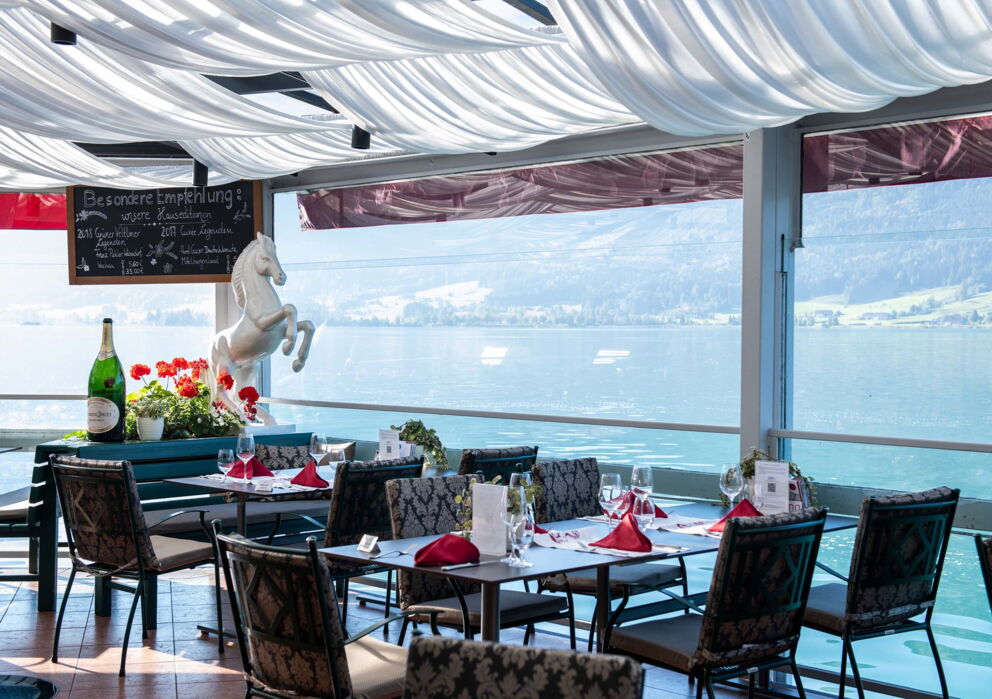 Schönes Restaurant direkt am Wolfgangsee