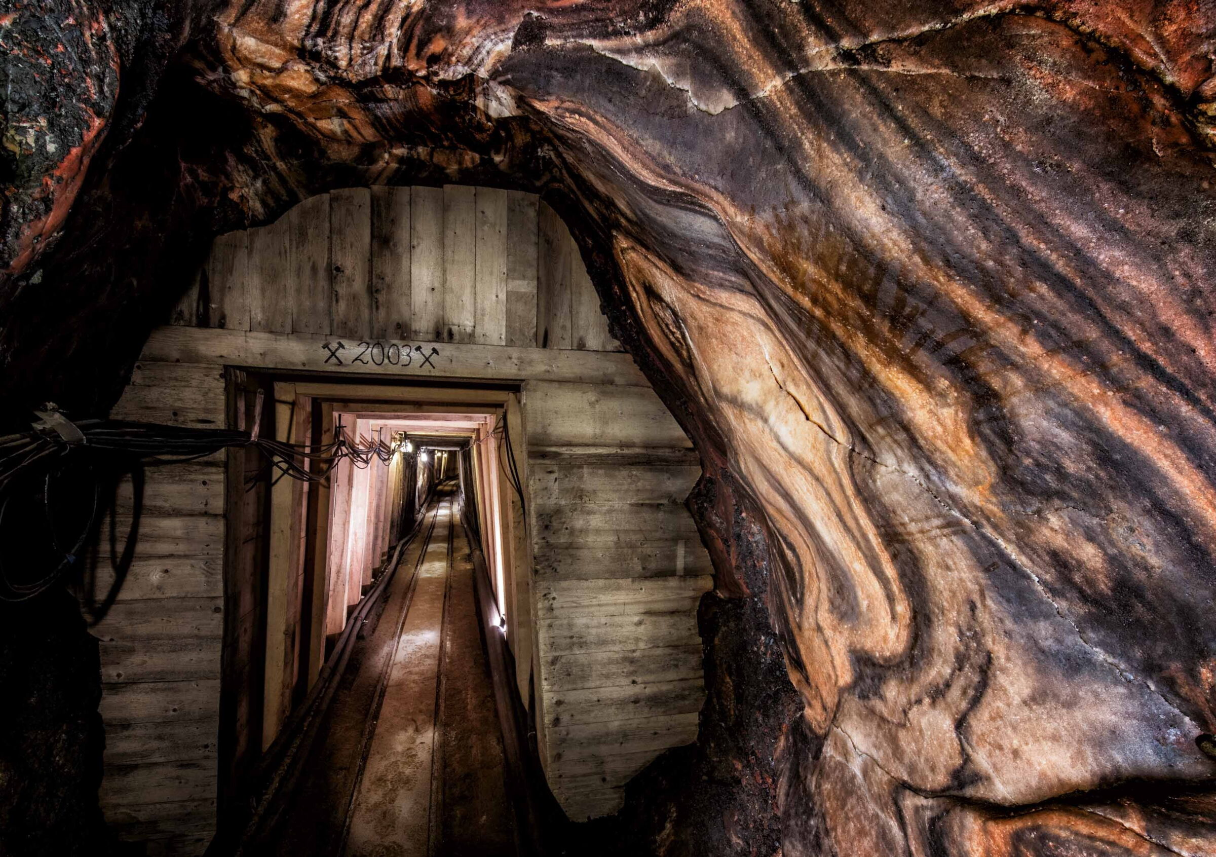 Bergwerkstunnel im Salzbergwerk Hallstatt