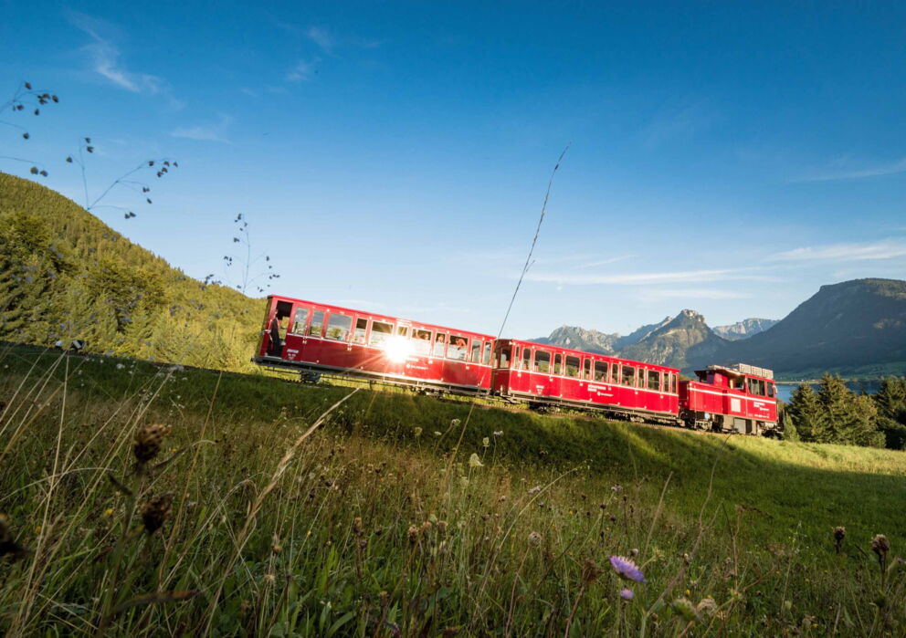 Schafbergbahn auf dem Schafberg im Salzkammergut