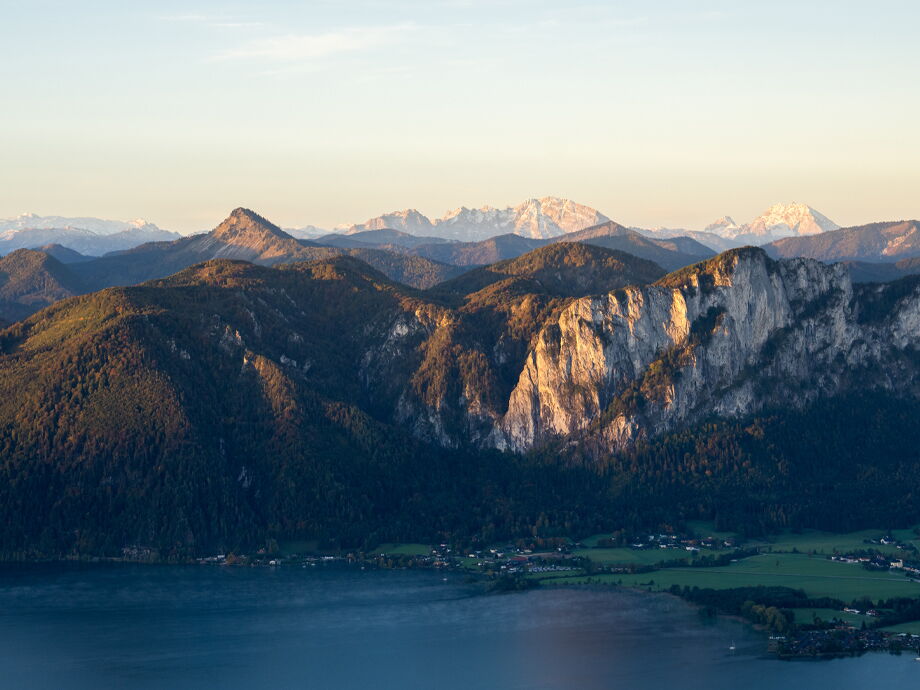 Die Drachenwand und der Drachen see bei Sonnenuntergang