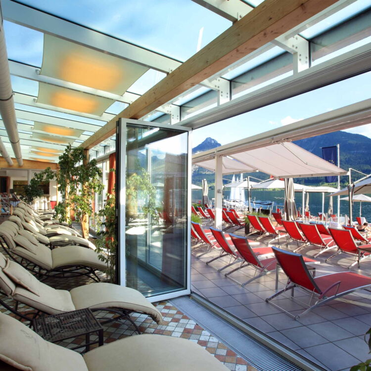 Liegeflächen im Wolfgangsee Wellnesshotel zum Weissen Rössl
