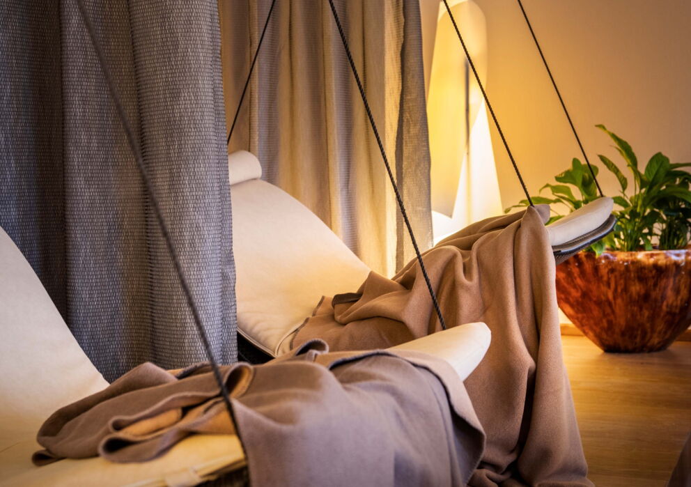 Gemütliche Liegen im Beauty und Day Spa des Weissen Rössls, dem Spa Hotel am Wolfgangsee