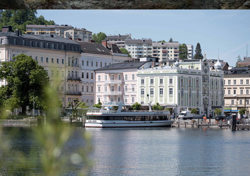 Blick auf die Gmundner Altstadt vom Traunsee