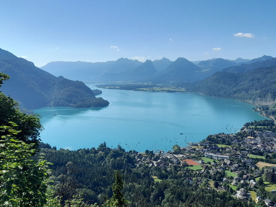 Ausblick auf den Wolfgangsee von Plombergstein